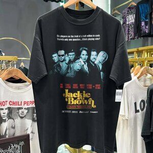 JACKIE BROWN 'WHO'S PLAYING WHO' BLACK T-SHIRT